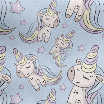Beautiful Spotted Unicorn Jersey Backed Fleece