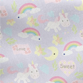 Sweetheart Unicorn Jersey Backed Fleece
