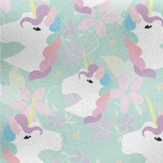 Flower World Unicorn Jersey Backed Fleece