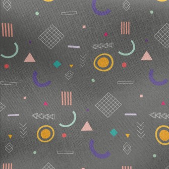 Creative Geometric Shapes Jersey Backed Fleece