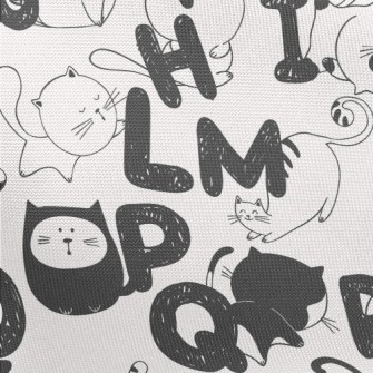 Funny Cat Handwriting In Engli Pongee