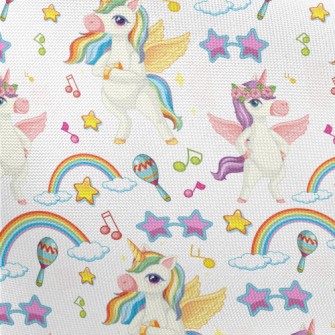 Happy Dancing Unicorn Pongee
