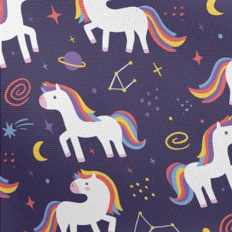 Unicorn And Galaxy Pongee