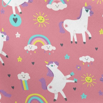 Lively And Active Unicorn Pongee