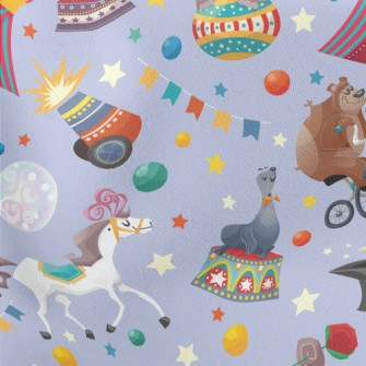 Animal Circus Show Lightweight Cotton Poplin