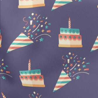 Birthday Colorful Cake Lightweight Cotton Poplin