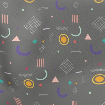 Creative Geometric Shapes Lightweight Cotton Poplin