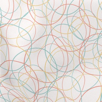 Three Color Crossed Circles Lightweight Cotton Poplin