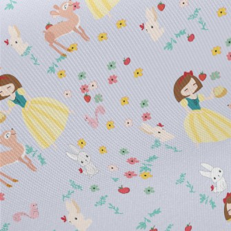 Princess And Animals Picnic Midweight Cotton Poplin