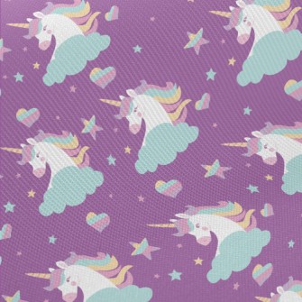 Fantasy Colorful Unicorn Midweight Cotton Poplin