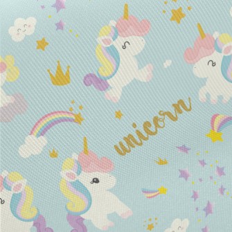 Cute Baby Unicorn Midweight Cotton Poplin