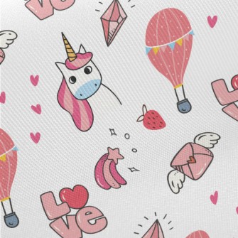 Love Letter Hot Air Balloon Midweight Cotton Poplin