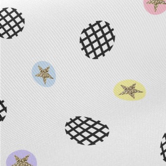 Black And White Circle Stars Midweight Cotton Poplin