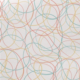 Three Color Crossed Circles Midweight Cotton Poplin