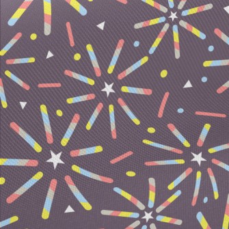Colorful Star Fireworks Midweight Cotton Poplin