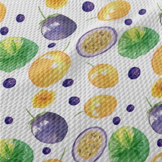 Passion Fruit And Blueberries Birdseye Piqué