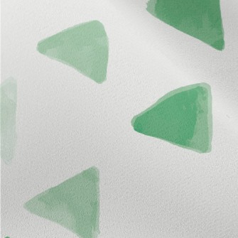 Hand Drawn Green Triangle Chiffon