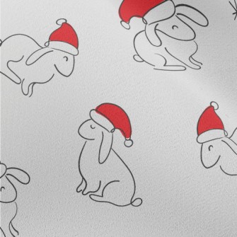 Rabbit Wearing Santa Hat Chiffon