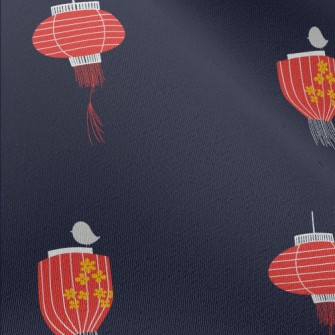 Festive Red Lanterns Chiffon