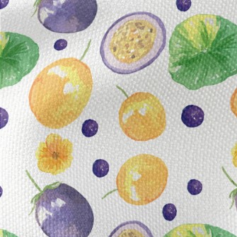 Passion Fruit And Blueberries Waterproof Canvas