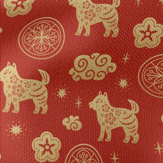 Chinese Dragon Dog Element Waterproof Canvas