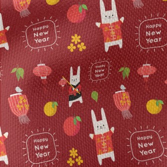 Chinese New Year Rabbit Waterproof Canvas