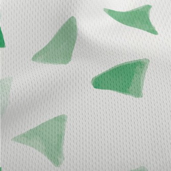 Hand Drawn Green Triangle Athletic Mesh Flat Back