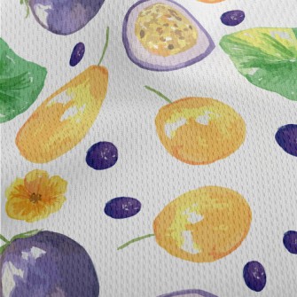 Passion Fruit And Blueberries Athletic Mesh Flat Back