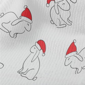 Rabbit Wearing Santa Hat Terry