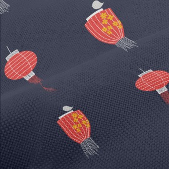 Festive Red Lanterns Performance Linen