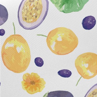 Passion Fruit And Blueberries Twill