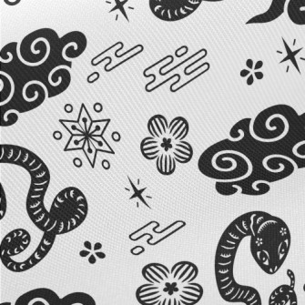 Chinese Year Of The Snake Elem Twill