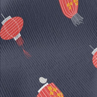 Festive Red Lanterns Standard Corduroy