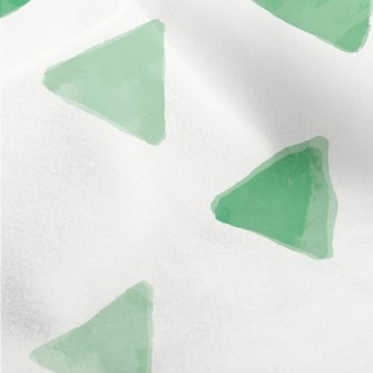 Hand Drawn Green Triangle Micro Fleece