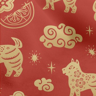 Chinese Dragon Dog Element Micro Fleece