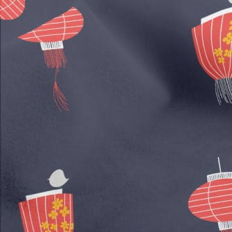 Festive Red Lanterns Micro Fleece