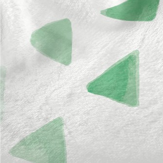 Hand Drawn Green Triangle Minky