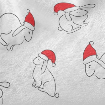 Rabbit Wearing Santa Hat Minky