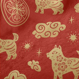 Chinese Dragon Dog Element Minky