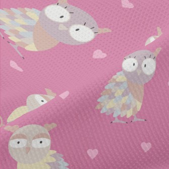 Cute Big-eyed Owl Piqué