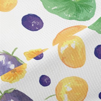 Passion Fruit And Blueberries Piqué