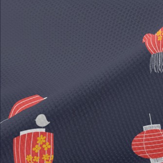 Festive Red Lanterns Piqué