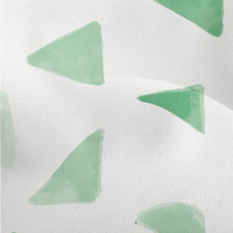 Hand Drawn Green Triangle Lightweight Performance Linen