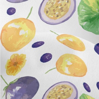 Passion Fruit And Blueberries Lightweight Performance Linen
