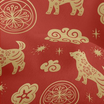 Chinese Dragon Dog Element Lightweight Performance Linen