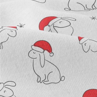 Rabbit Wearing Santa Hat Modern Jersey