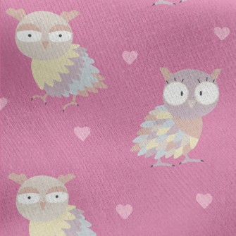 Cute Big-eyed Owl Jersey Backed Fleece