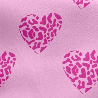 Leopard Heart Jersey Backed Fleece