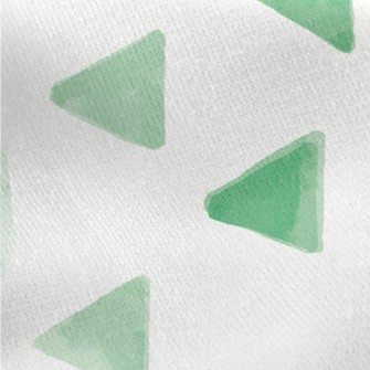 Hand Drawn Green Triangle Jersey Backed Fleece