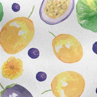 Passion Fruit And Blueberries Jersey Backed Fleece